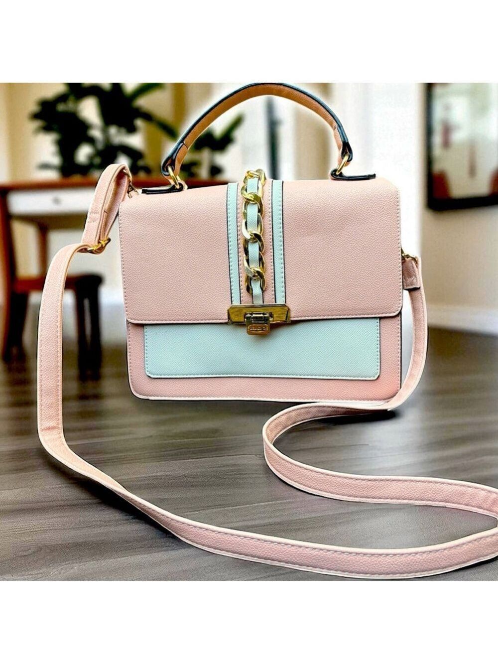 Aldo-AnnieBrook Flap Satchel/Crossbody bag. Detachable Scarf & Long Strap. EUC